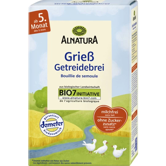 Demeter Bio Grieß Getreidebrei Ab Dem 5. Monat 250G