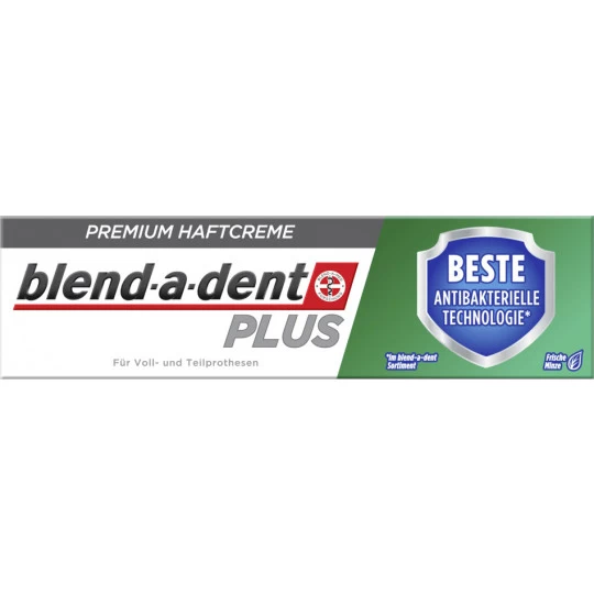 Plus Premium Haftcreme Beste Antibakterielle Technologie 40G 1 Plus Premium Haftcreme Beste Antibakterielle Technologie 40G