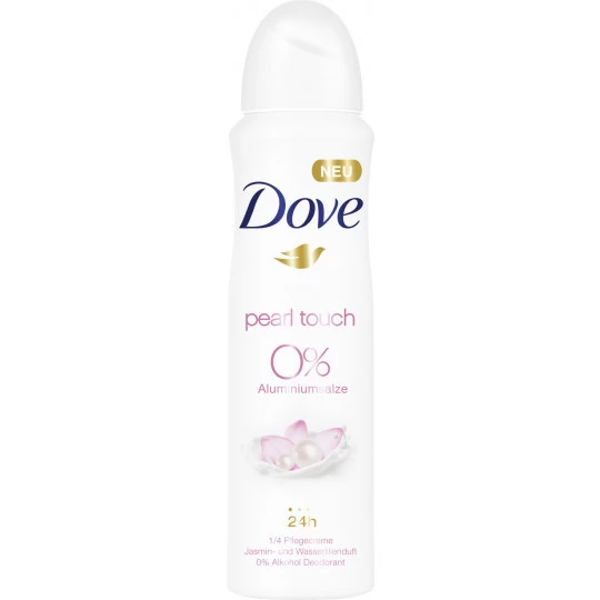 DOVE Deo-Spray Pearltouch 0% Aluminiumsalze 150ML 1 DOVE Deo-Spray Pearltouch 0% Aluminiumsalze 150ML