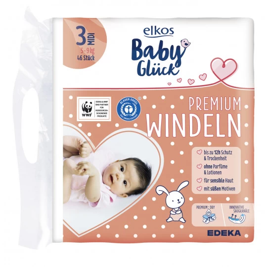Baby Premium Glück Windeln 3 Midi 5-9KG 46ST