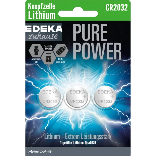 Zuhause Pure Power Lithium Knopfzelle CR2032 3ST 1 Zuhause Pure Power Lithium Knopfzelle CR2032 3ST