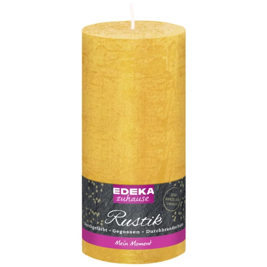 Zuhause Rustik Stumpenkerze Gelb 16cm X 7cm 1 Zuhause Rustik Stumpenkerze Gelb 16cm X 7cm