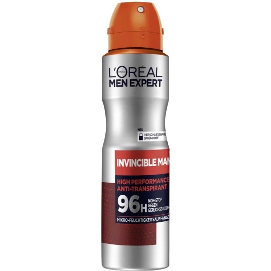 L'Oreal Men Expert Invincible Man 96H High Performance Anti-Transpirant 150ML 1 L'Oreal Men Expert Invincible Man 96H High Performance Anti-Transpirant 150ML