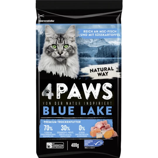 Paws Blue Lake Premium Trockenfutter Reich An MSC Fisch Mit Süsskartoffel 400G 1 Paws Blue Lake Premium Trockenfutter Reich An MSC Fisch Mit Süsskartoffel 400G