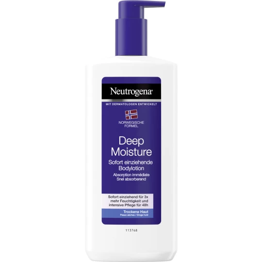 Neutrogena Deep Moisture Sofort Einziehende Bodylotion 400ML 1 Neutrogena Deep Moisture Sofort Einziehende Bodylotion 400ML