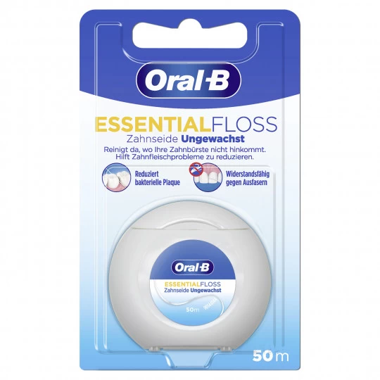 Oral B Essential Floss Zahnseide Ungewachst 50M 1ST 1 Oral B Essential Floss Zahnseide Ungewachst 50M 1ST