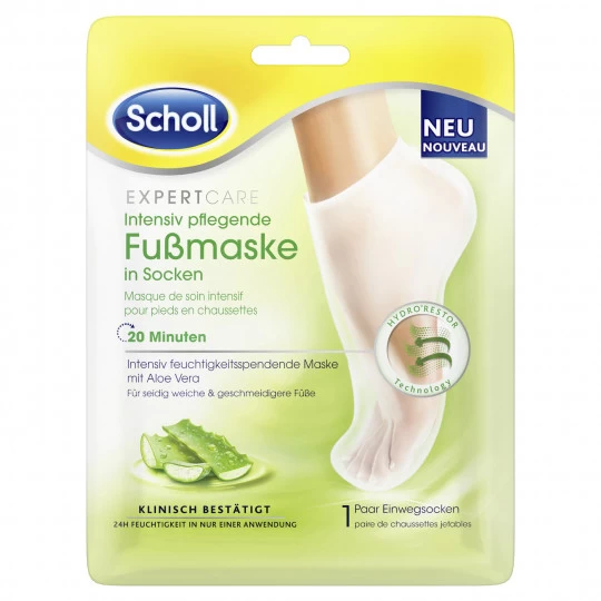 Scholl Expert Care Intensiv Pflegende Fussmaske In Socken Aloe Vera 2ST
