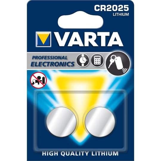Varta Knopfzelle CR 2025 Lithium 2ST 1 Varta Knopfzelle CR 2025 Lithium 2ST